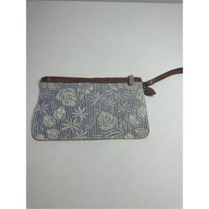 Tommy Bahama Blue and White Floral Wristlet